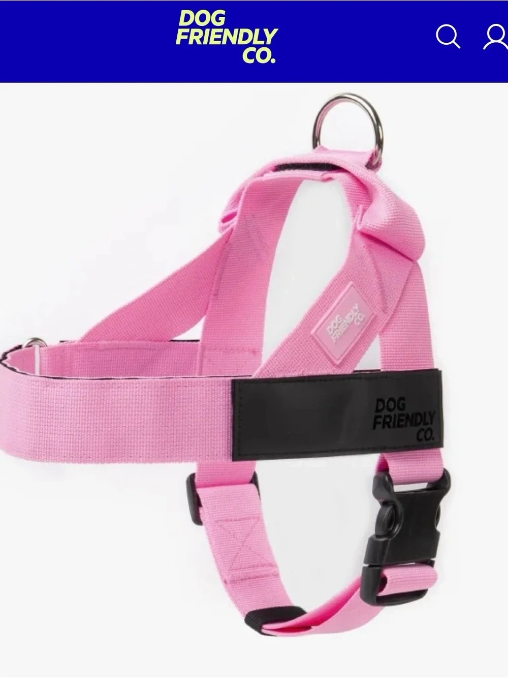 Pink No-Pull Dog Harness + Collar